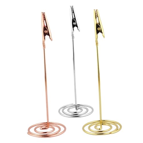 HIAKDOFT 3 Stck Metall Fotohalter Klammern Tischkartenhalter Platzkartenständer Memo Clips für Karten Papierhalter Hochzeit Büro Dekoration Gold Silber Roségold HIAKDOFT 3 Stck Metall Fotohalter Klammern Tischkartenhalter Platzkartenständer Memo Clips für Karten Papierhalter Hochzeit Büro Dekoration Gold Silber Roségold von HIAKDOFT