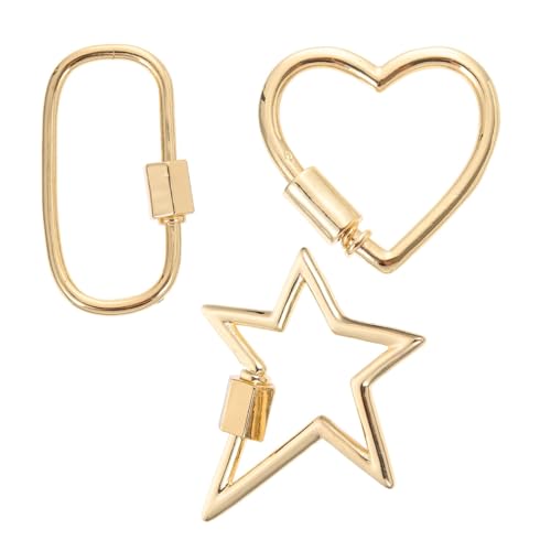HIAKDOFT 3 Stück Langlebige Schraubverschluss Karabiner Schmuck Verbinder für Halsketten DIY Anhänger Schlüsselanhänger Verschiedene Geometrische Formen Robust und Praktisch HIAKDOFT 3 Stück Langlebige Schraubverschluss Karabiner Schmuck Verbinder für Halsketten DIY Anhänger Schlüsselanhänger Verschiedene Geometrische Formen Robust und Praktisch von HIAKDOFT
