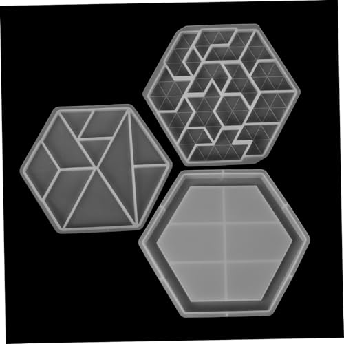 HIAKDOFT 3 Stück Silikonform DIY Tangram Puzzle Umweltfreundliche Sichere Gießform für Kreative Handwerksprojekte Vielseitiges Bastelwerkzeug für Individuelle Harzkunst und Heimdekoration von HIAKDOFT