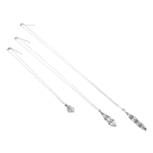 HIAKDOFT 3 Stück Teiliges Diy Kristallkäfig Halsketten Set Verstellbare Edelstahlkette Netzdesign für Schmuckherstellung Vielseitig Kompatibel Silberfarben Handgemachte Anhänger Halterung HIAKDOFT 3 Stück Teiliges Diy Kristallkäfig Halsketten Set Verstellbare Edelstahlkette Netzdesign für Schmuckherstellung Vielseitig Kompatibel Silberfarben Handgemachte Anhänger Halterung von HIAKDOFT