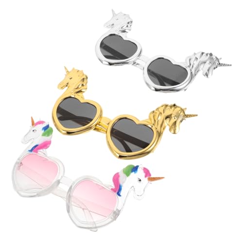 HIAKDOFT 3 Stück Teiliges Einhorn Brillen für Bunte Transparente Partybrillen mit Regenbogen Design als Kreative Geburtstags Dekoration und Foto Requisite für Jungen und Mädchen HIAKDOFT 3 Stück Teiliges Einhorn Brillen für Bunte Transparente Partybrillen mit Regenbogen Design als Kreative Geburtstags Dekoration und Foto Requisite für Jungen und Mädchen von HIAKDOFT