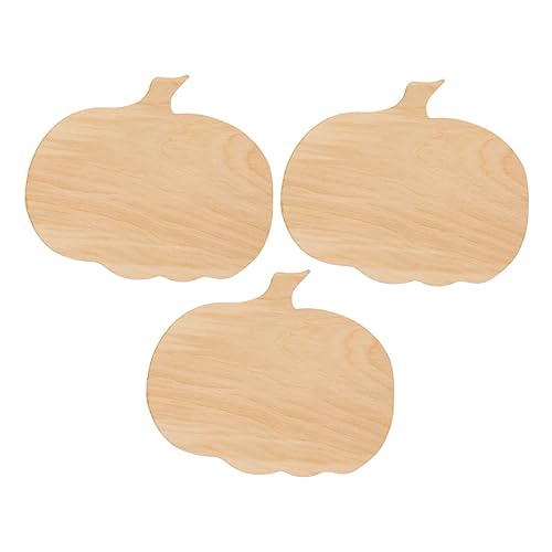 HIAKDOFT 3 Stück Teiliges Holz Kürbis Ausschnitte zum Bemalen Glatte Oberfläche Kinderfreundliches Bastelboard Leichte und Langlebige Holzformen für Halloween und Herbst Dekorationen von HIAKDOFT