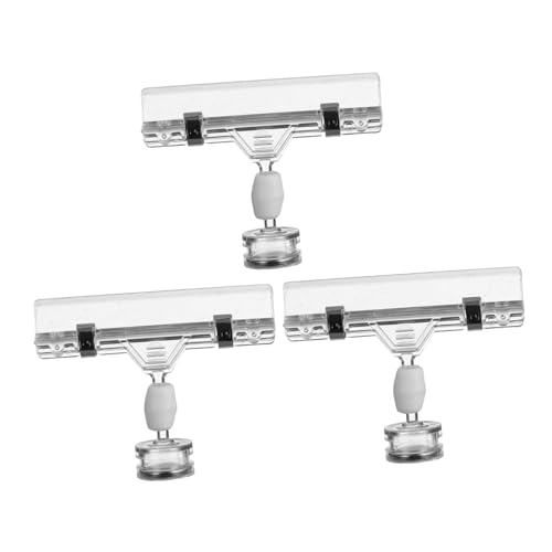 HIAKDOFT 3 Stück Teiliges Magnet Preisschild Clip für Supermarkt Starker Halt Transparentes Display Langlebig und Leicht für Werbung und Preisauszeichnung HIAKDOFT 3 Stück Teiliges Magnet Preisschild Clip für Supermarkt Starker Halt Transparentes Display Langlebig und Leicht für Werbung und Preisauszeichnung von HIAKDOFT