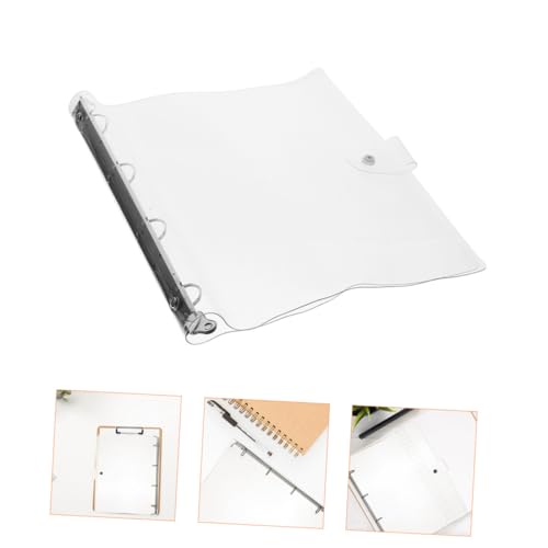 HIAKDOFT 3 Stück Transparente Ringbuch Ordner Teiliges Portable Lose Ordner mit Robustem Clip Vielseitige Dokumentenmappe für Büro und Haushalt Klarer Binder für Effiziente Ablage von HIAKDOFT