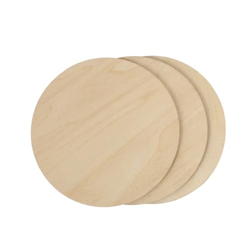 HIAKDOFT 3 Stück Unvollendete Runde Holzscheiben Leichte DIY Holzplatten aus Robust und Formstabil zum Bemalen und Basteln Natürliche Holzscheiben für Kreative Handwerksprojekte HIAKDOFT 3 Stück Unvollendete Runde Holzscheiben Leichte DIY Holzplatten aus Robust und Formstabil zum Bemalen und Basteln Natürliche Holzscheiben für Kreative Handwerksprojekte von HIAKDOFT