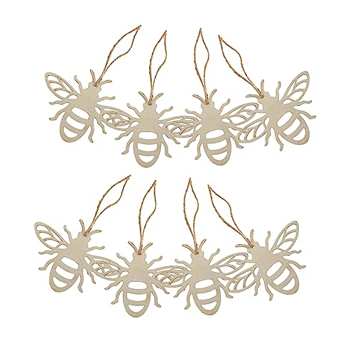 HIAKDOFT 30 Stück Holz Bienenanhänger Unvollendete Holzscheiben für DIY Projekte Kreative Bastelaccessoires für Erwachsene Dekoration für Zuhause und Feste von HIAKDOFT