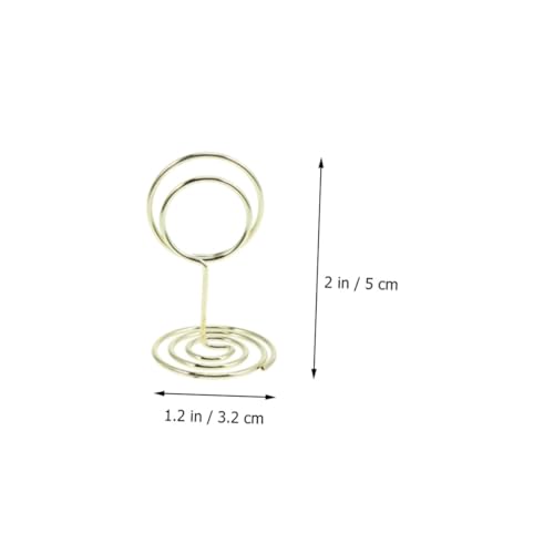 HIAKDOFT 30 Stück Metall Memo Clip Halter mit Standfuß Rund Goldfarbene Tischkartenhalter für Fotos Notizen Tischnummern Vielseitige Fotohalter für Hochzeit Büro Party und Dekoration von HIAKDOFT