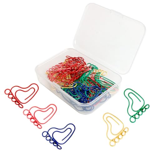 HIAKDOFT 30 Stück Teiliges Fußabdruck Büroklammern Bunte Papierklammern für Dokumentenorganisation Bürobedarf Leicht Tragbar Multifunktional für Schule und Zuhause HIAKDOFT 30 Stück Teiliges Fußabdruck Büroklammern Bunte Papierklammern für Dokumentenorganisation Bürobedarf Leicht Tragbar Multifunktional für Schule und Zuhause von HIAKDOFT