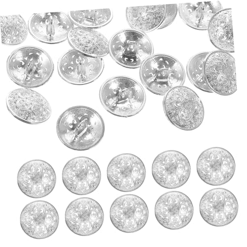 HIAKDOFT 30 Stück Teiliges Metallknöpfe mit Hohldesign Modische Robuste Nähknöpfe für Damenjacken Blazer Strickjacken Silberfarbene Druckknöpfe für DIY Kleidung und Accessoires HIAKDOFT 30 Stück Teiliges Metallknöpfe mit Hohldesign Modische Robuste Nähknöpfe für Damenjacken Blazer Strickjacken Silberfarbene Druckknöpfe für DIY Kleidung und Accessoires von HIAKDOFT