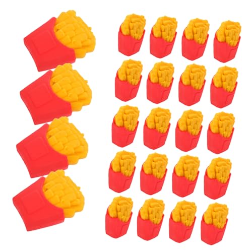 HIAKDOFT 30 Stück Teiliges Niedlicher Radiergummis in Pommes Form aus Langlebigem Tpr Material Spielerisches Design für Kindergarten und Grundschulpreise Praktische Schulutensilien für von HIAKDOFT