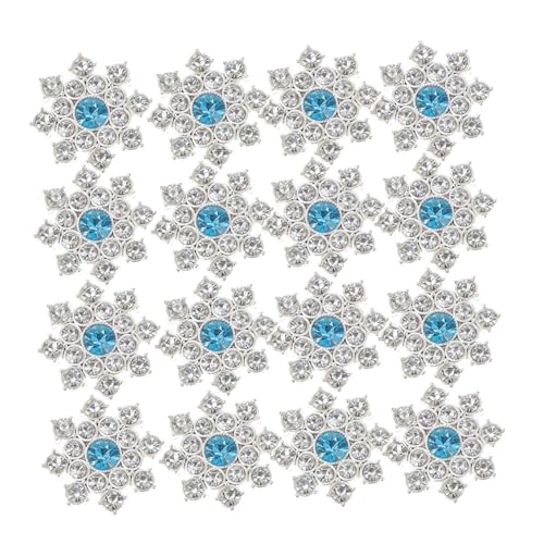 HIAKDOFT 30 Stück Teiliges Strass Kristall Schneeflocken Applikationen Robuste Legierung Funkelnde DIY Schmuckknöpfe Vielseitig für Hochzeiten Kleidung Taschen Schmuckdekorationen von HIAKDOFT