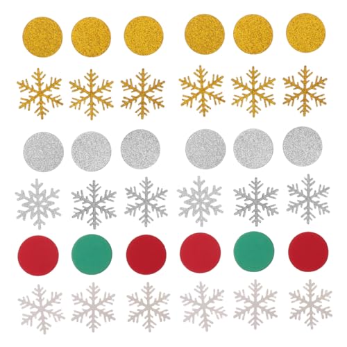 HIAKDOFT 300 Stück Glitzernde Runde Streudeko für Festliche Weihnachtspartys Vielseitige Tischdeko Sprinkles in Rot Grün Gold Silber für Winterfeiern HIAKDOFT 300 Stück Glitzernde Runde Streudeko für Festliche Weihnachtspartys Vielseitige Tischdeko Sprinkles in Rot Grün Gold Silber für Winterfeiern von HIAKDOFT