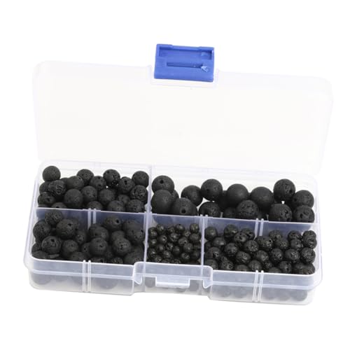 HIAKDOFT 300 Stück Schwarze Lavastein Perlen Runde Lose Naturstein Spacer Perlen für Schmuckherstellung DIY Armbänder Halsketten Zubehör HIAKDOFT 300 Stück Schwarze Lavastein Perlen Runde Lose Naturstein Spacer Perlen für Schmuckherstellung DIY Armbänder Halsketten Zubehör von HIAKDOFT