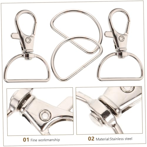 HIAKDOFT 35 Sätze Teiliges D förmige Metall schnapphaken Schlüsselanhänger Clips aus Edelstahl für DIY Schmuckherstellung Robuste Karabiner Korrosionsbeständig Vielseitig Einsetzbar mit HIAKDOFT 35 Sätze Teiliges D förmige Metall schnapphaken Schlüsselanhänger Clips aus Edelstahl für DIY Schmuckherstellung Robuste Karabiner Korrosionsbeständig Vielseitig Einsetzbar mit von HIAKDOFT