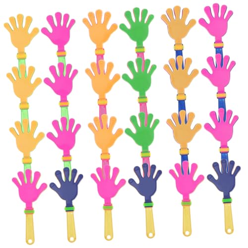 HIAKDOFT 36 Stück Teiliges Bunte Handklatschen aus Kunststoff für Partyspaß und Jubel bei Konzerten und Sportveranstaltungen Leuchtende Partykrachmacher für Mädchen und Zufällige Farbe von HIAKDOFT