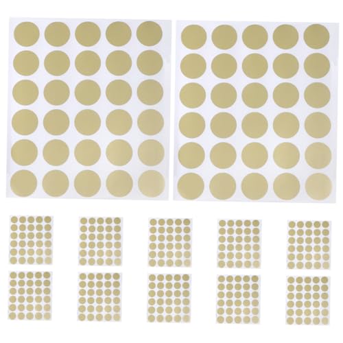 HIAKDOFT 360 Stück Goldene Runde Scratch Off Labels Selbstklebend für DIY Rubbellose Spiele Kratzkarten mit Starker Metallischer Beschichtung zum Verstecken von Belohnungen und Preisen von HIAKDOFT