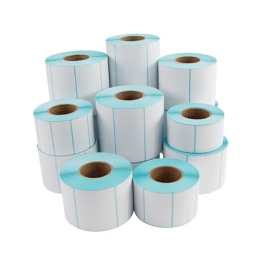 HIAKDOFT 4 Rollen Selbstklebende hitzebeständige Etiketten Versandaufkleber Barcode Sticker Papier für Büro Shop Lagerverwaltung von HIAKDOFT