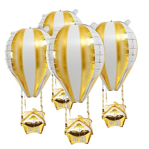 HIAKDOFT 4 Stück Aluminium Folienballons Heißluftballons für Kindergeburtstagsfeiern und Festdekorationen Gold Dekorative Luftballons für Hochzeiten Neujahr und HIAKDOFT 4 Stück Aluminium Folienballons Heißluftballons für Kindergeburtstagsfeiern und Festdekorationen Gold Dekorative Luftballons für Hochzeiten Neujahr und von HIAKDOFT