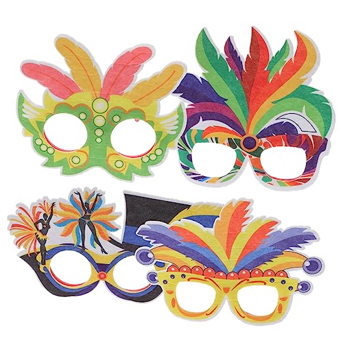 HIAKDOFT 4 Stück Dekoration Der Federbrillen Karneval Gläser Party Erwachsene Lustig Kostümbrille Festliche Brille Brillen Für Cosplay Kostüm Brillen Foto Requisiten Neuheit Brille Gefühlt HIAKDOFT 4 Stück Dekoration Der Federbrillen Karneval Gläser Party Erwachsene Lustig Kostümbrille Festliche Brille Brillen Für Cosplay Kostüm Brillen Foto Requisiten Neuheit Brille Gefühlt von HIAKDOFT