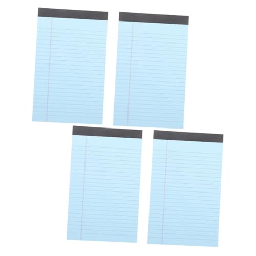 HIAKDOFT 4 Stück Liniertes Legal Pad Notizblock Praktisches Memo Pad Vielseitig Einsetzbar für Büro Schule und Zuhause von HIAKDOFT