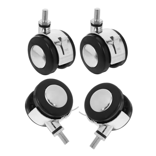 HIAKDOFT 4 Stück Rollen für Bürostühle Casters Räder Lenkrad Stuhlbeinräder, Rollen Stuhlschuster Rollen für Möbelbeine Ersatzräder für Bürostuhl Bürostuhlrad tauschen Lenkrollen Pu von HIAKDOFT