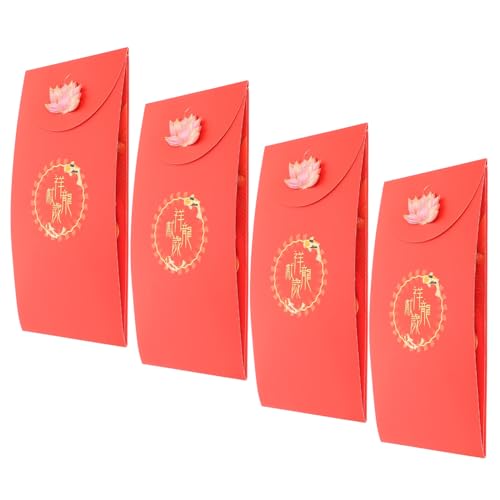 HIAKDOFT 4 Stück Rote Umschläge Jahr Des Drachen Chinesische Neujahrsdeko Festliche Geldumschläge Mit Kreativem Design Für Frühlingsfest Geschenkumschläge HIAKDOFT 4 Stück Rote Umschläge Jahr Des Drachen Chinesische Neujahrsdeko Festliche Geldumschläge Mit Kreativem Design Für Frühlingsfest Geschenkumschläge von HIAKDOFT