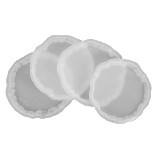HIAKDOFT 4 Stück Silikonform Teiliges für Untersetzer Gießform Flexibel Langlebig DIY Epoxidharz Mold für Heimdekoration und Kreative Bastelprojekte von HIAKDOFT
