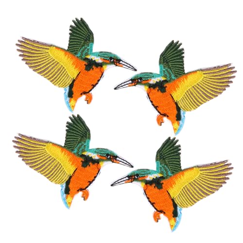 HIAKDOFT 4 Stück Teiliges Bestickte Hummingbird Aufnäher zum Aufbügeln Farbenfrohe Waschfeste DIY Stoffpatches zum Reparieren und Verzieren von Kleidung und Taschen HIAKDOFT 4 Stück Teiliges Bestickte Hummingbird Aufnäher zum Aufbügeln Farbenfrohe Waschfeste DIY Stoffpatches zum Reparieren und Verzieren von Kleidung und Taschen von HIAKDOFT