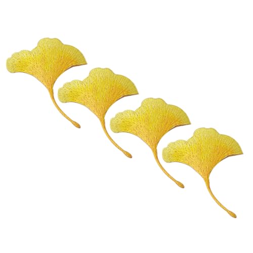 HIAKDOFT 4 Stück Teiliges Bestickte Textil aufbügler Kleidung Reparatur Patches Weiche Stoffflicken mit Ginkgo motiv Langlebige Applikationen für Kleidung Rucksäcke DIY Handarbeit und HIAKDOFT 4 Stück Teiliges Bestickte Textil aufbügler Kleidung Reparatur Patches Weiche Stoffflicken mit Ginkgo motiv Langlebige Applikationen für Kleidung Rucksäcke DIY Handarbeit und von HIAKDOFT