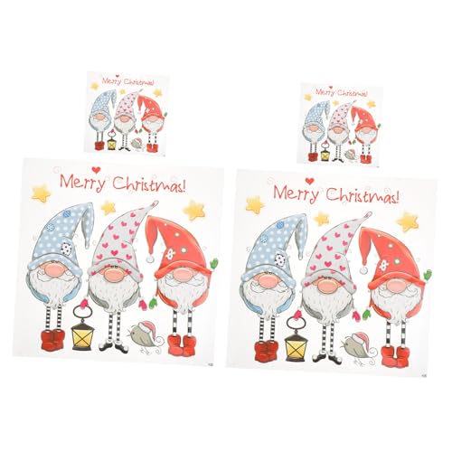 HIAKDOFT 4 Stück Teiliges Gnome Bügelbild Weihnachts Wärmeübertragungsmotive Santa Claus Muster für Kleidung DIY Textilien Festliche Aufnäher Weihnachten von HIAKDOFT