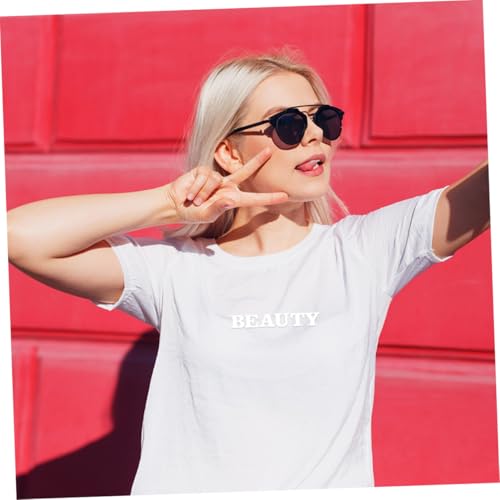 HIAKDOFT 4 Stück Teiliges Heat Transfer Vinyl Buchstaben und Vielseitige DIY Bügelbilder für Textilien Starke Haftung für T Shirts Caps Rucksäcke und Kleidungsdekoration von HIAKDOFT