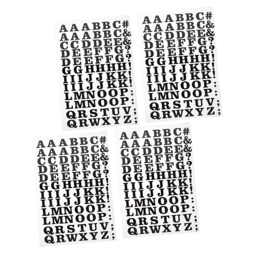 HIAKDOFT 4 Stück Teiliges Iron Vinyl Buchstaben und Symbolset für Kleidung DIY Bügelfolien Applikationen Vielseitig Einsetzbar für T Shirts Hüte Taschen Kreative Textilgestaltung von HIAKDOFT