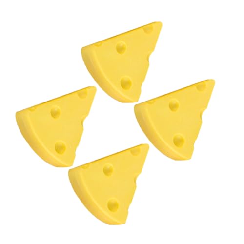 HIAKDOFT 4 Stück Teiliges Käse Radiergummi aus Strapazierfähigem Gummi Lustige Käseform Radiergummis für Klassenraum Belohnung Partydeko und Halloween von HIAKDOFT