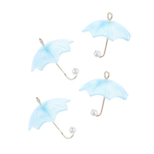 HIAKDOFT 4 Stück Teiliges Mini Regenschirm Anhänger Ohrring Charms aus Acryl für DIY Schmuckherstellung Damen Ohrschmuck Zubehör von HIAKDOFT