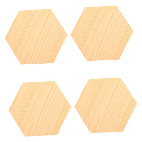HIAKDOFT 4 Stück Teiliges Sechseckige Unbehandelte Holzchips aus Langlebigem Kiefernholz Breit für DIY Bastelprojekte Malen Schnitzen und Kreative HIAKDOFT 4 Stück Teiliges Sechseckige Unbehandelte Holzchips aus Langlebigem Kiefernholz Breit für DIY Bastelprojekte Malen Schnitzen und Kreative von HIAKDOFT