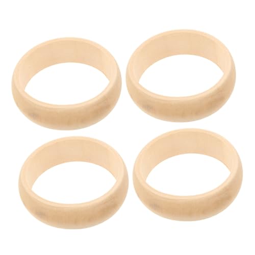 HIAKDOFT 4 Stück Unbehandelte Holzarmbänder Natürliche Runde Holzbügel DIY Bastelringe Komfortabel Modisch Geeignet für Erwachsene als Geschenk HIAKDOFT 4 Stück Unbehandelte Holzarmbänder Natürliche Runde Holzbügel DIY Bastelringe Komfortabel Modisch Geeignet für Erwachsene als Geschenk von HIAKDOFT
