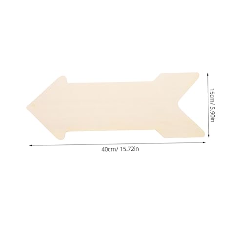 HIAKDOFT 4 Stück Unbehandelte Holzpfeile Stabile Holzscheiben mit Pfeilform Leichte DIY Holzstücke für Basteln Dekoration Weihnachtsornamente Party und Hochzeitsdeko von HIAKDOFT