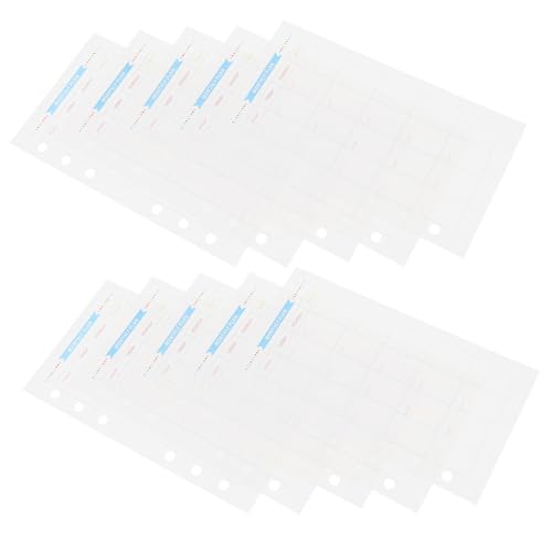 HIAKDOFT 40 Blatt Nachfüllpapier Kariert Glatte Oberfläche Verschleißfestes Papier für Ringbuch Notizbuch Planer Kompatibel mit Standard Ring Ordnern für Büro und Reisen von HIAKDOFT