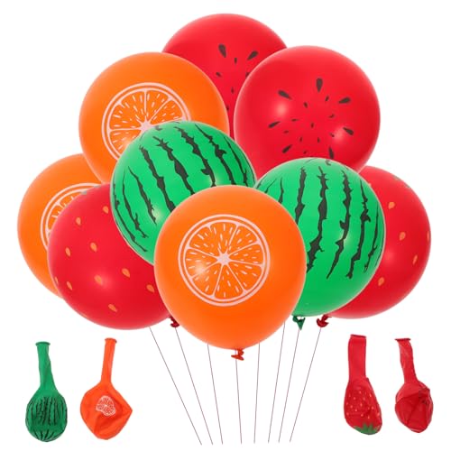 HIAKDOFT 40 Stück Fruchtballon Luftballons für Poolpartys Sommerballons Aloha-Ballons Sommerstrand strandparty hawaii party dekoration Dekorationsballons Geburtstag Luftballons Emulsion von HIAKDOFT
