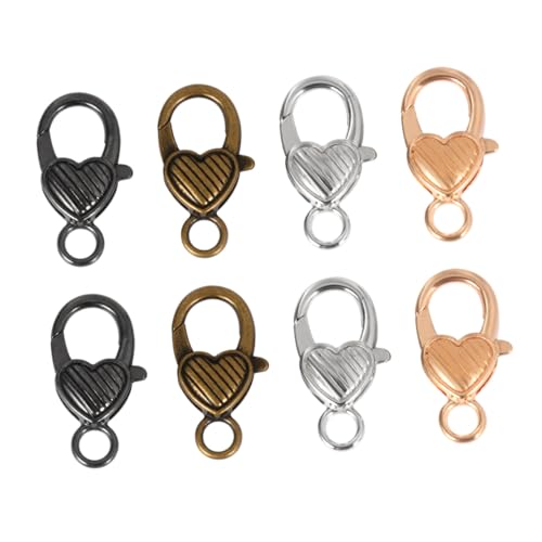 HIAKDOFT 40 Stück Herzförmiger Karabinerverschluss aus Legierung Vintage Optik für DIY Schmuck Taschen Verschlüsse Schmuckherstellung Zubehör Mix Farben HIAKDOFT 40 Stück Herzförmiger Karabinerverschluss aus Legierung Vintage Optik für DIY Schmuck Taschen Verschlüsse Schmuckherstellung Zubehör Mix Farben von HIAKDOFT