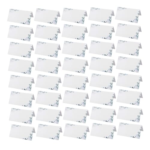 HIAKDOFT 40 Stück Hochzeitseinladungskarte Speisekarte Büfett Etikett Tischkarten für die Tischdekoration Gebäude leer Platzkartenhalter für den Tisch Tischzeltkarten Papier von HIAKDOFT