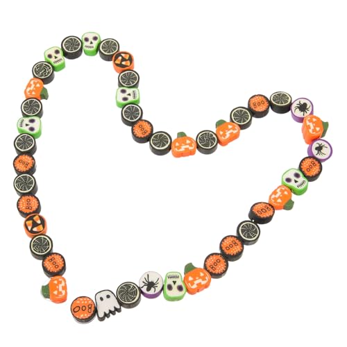 HIAKDOFT 40 Stück Polymer Clay Perlen Halloween Leichte Flache Schmuckperlen mit Glatter Oberfläche Vielseitige DIY Armband und Halskettenperlen für Kreative Schmuckherstellung HIAKDOFT 40 Stück Polymer Clay Perlen Halloween Leichte Flache Schmuckperlen mit Glatter Oberfläche Vielseitige DIY Armband und Halskettenperlen für Kreative Schmuckherstellung von HIAKDOFT