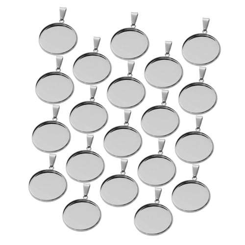 HIAKDOFT 40 Stück Teiliges Edelstahl DIY Schmuck Anhänger Runde Schmucktabletts mit Deckel Schmuckzubehör für Halsketten Selber Machen Feine Verarbeitung Langlebig für Frauen und Mädchen HIAKDOFT 40 Stück Teiliges Edelstahl DIY Schmuck Anhänger Runde Schmucktabletts mit Deckel Schmuckzubehör für Halsketten Selber Machen Feine Verarbeitung Langlebig für Frauen und Mädchen von HIAKDOFT