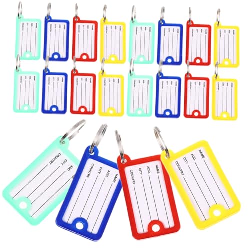HIAKDOFT 40 Stück Teiliges Farbcodiertes Schlüsselanhänger Beschreibbaren Etiketten und Schlüsselringen Wiederverwendbare Mehrzweck Schlüssel Kofferanhänger für Haushalt Büro und HIAKDOFT 40 Stück Teiliges Farbcodiertes Schlüsselanhänger Beschreibbaren Etiketten und Schlüsselringen Wiederverwendbare Mehrzweck Schlüssel Kofferanhänger für Haushalt Büro und von HIAKDOFT