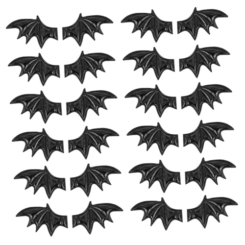 HIAKDOFT 40 Stück Teiliges Fledermausflügel Dekor für DIY Halloween Kostüm Zubehör Kleine Schwarze Fledermausflügel für Kleidung Schuhe Haar und Bastelverzierungen Komfortables Material HIAKDOFT 40 Stück Teiliges Fledermausflügel Dekor für DIY Halloween Kostüm Zubehör Kleine Schwarze Fledermausflügel für Kleidung Schuhe Haar und Bastelverzierungen Komfortables Material von HIAKDOFT