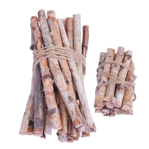 HIAKDOFT 40 Stück Teiliges Natürliche Birkenzweige Getrocknete Holzstäbe für Rustikale Wohn Weihnachtsdekoration DIY Bastelarbeiten Tisch Korbfüllung von HIAKDOFT