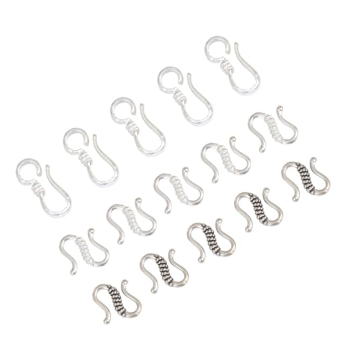 HIAKDOFT 40 Stück Teiliges S haken Verschluss Kupfer mit Silberplattierung Leichter Schmuckverschluss für Armband und Halskette DIY Schmuckzubehör Rostfrei Vielseitig Einsetzbar HIAKDOFT 40 Stück Teiliges S haken Verschluss Kupfer mit Silberplattierung Leichter Schmuckverschluss für Armband und Halskette DIY Schmuckzubehör Rostfrei Vielseitig Einsetzbar von HIAKDOFT