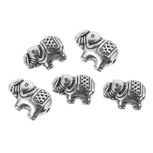 HIAKDOFT 40 Stück Teiliges Vintage Elefantenperlen Legierung für DIY Schmuckherstellung Große Metallperlen Armbänder Tierische Charms für Handgemachte Armbänder und Halsketten für Kreative von HIAKDOFT