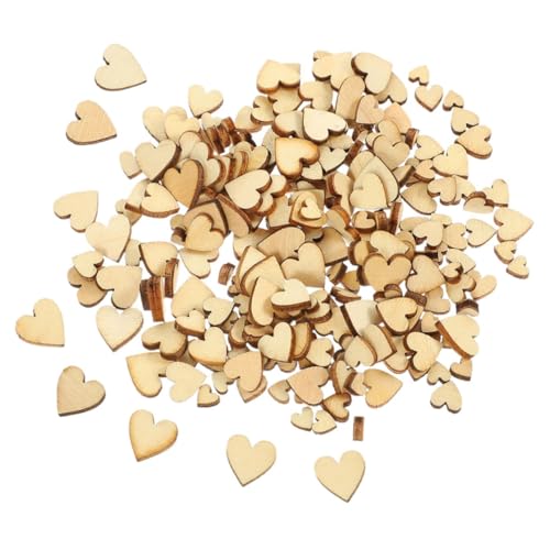 HIAKDOFT 400 Stück Holzherzen zum Basteln Glatte Holzscheiben DIY Dekoration für Hochzeit Valentinstag Karten und Geschenkverpackungen Vielseitige Holzplättchen zum Bemalen und Verzieren von HIAKDOFT