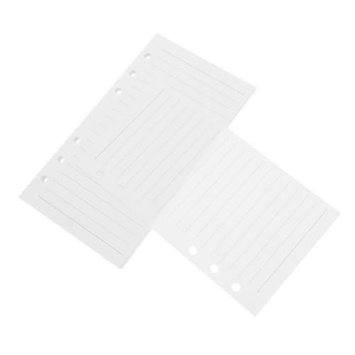 HIAKDOFT 45 Blatt Ringbuch Nachfüllblätter Liniertes Papier für Notizblock Budget Planer Einlagen Glattes Schreibpapier für Studenten Büro Künstler von HIAKDOFT